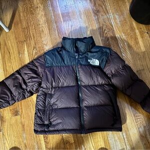 The North Face Dark Brown and Black Puffer Jacket